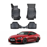 BMW 4 Series G22 Coupe Floor Mats 2020-2026, TPE All Weather, Non Slip Car Interior Floor Liner