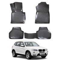 BMW X3 F25 Floor Mats 2011-2017, TPE All Weather, Non Slip Car Interior Floor Liner