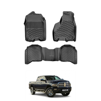 Dodge Ram 2500-3500 Crew Cab Floor Mats 2010-2018, TPE All Weather, Non Slip Car Interior Floor Liner