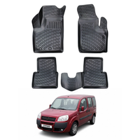 Fiat Doblo Floor Mats 2000-2009, TPE All Weather, Non Slip Car Interior Floor Liner