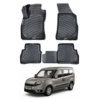 Fiat Doblo Floor Mats 2010-2015, TPE All Weather, Non Slip Car Interior Floor Liner