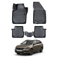 Fiat Egea Floor Mats 2015-2026, TPE All Weather, Non Slip Car Interior Floor Liner