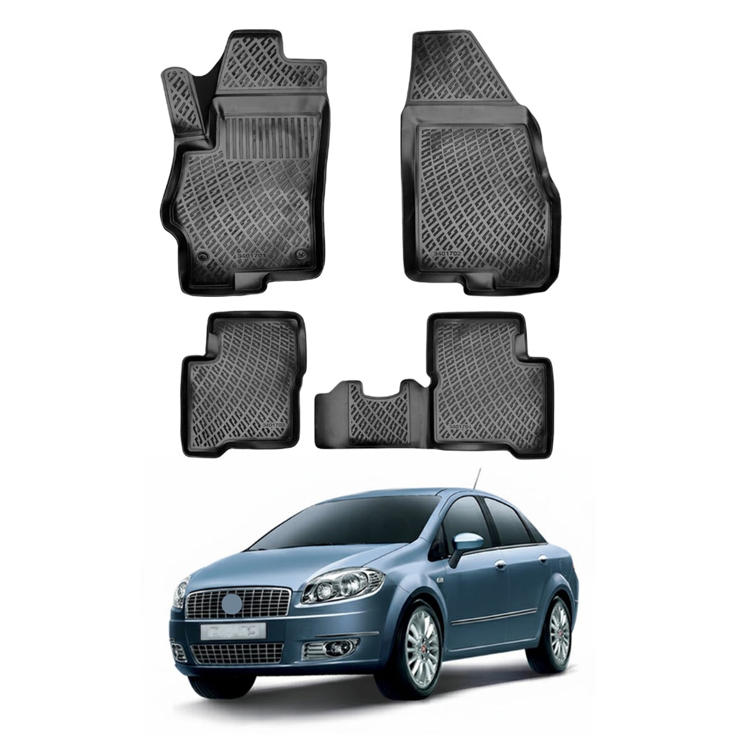 Fiat Linea Floor Mats 2007-2026 - Auto Accessory