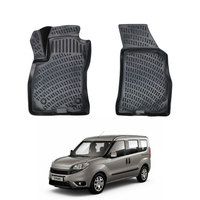 Fiat Doblo Floor Mats 2010-2015, TPE All Weather, Non Slip Car Interior Floor Liner