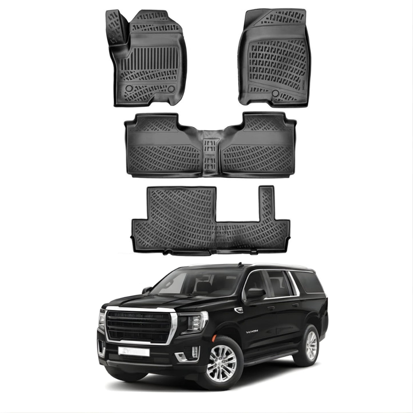 GMC Yukon Denali Floor Mats 2021-2026 - Auto Accessory SKU: 0414