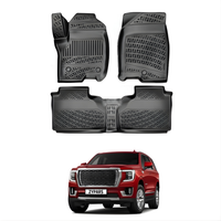 GMC Yukon Denali Floor Mats 2021-2026, TPE All Weather, Non Slip Car Interior Floor Liner