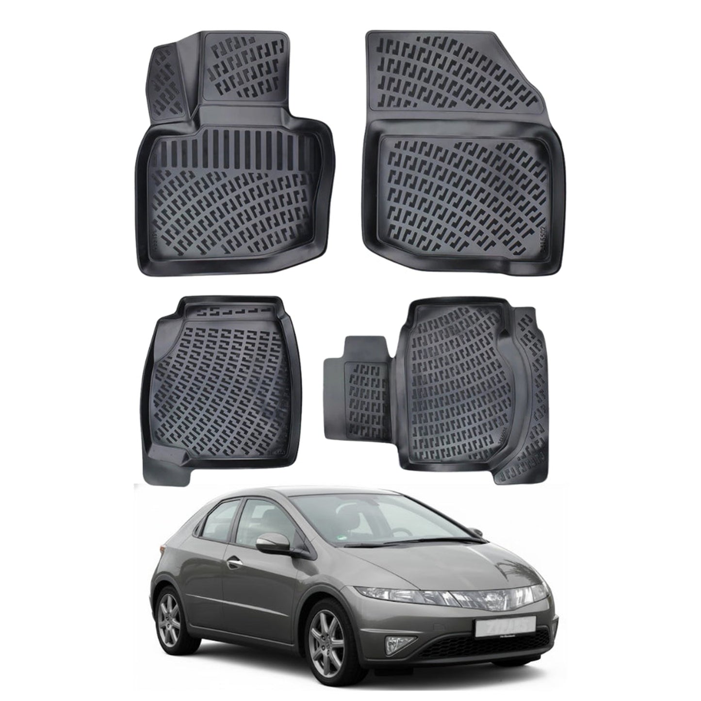 Honda Civic Floor Mats 2006-2012 - Auto Accessory SKU: 0435