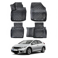 Honda Civic Floor Mats 2012-2016, TPE All Weather, Non Slip Car Interior Floor Liner