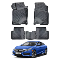 Honda Civic Floor Mats 2016-2021, TPE All Weather, Non Slip Car Interior Floor Liner