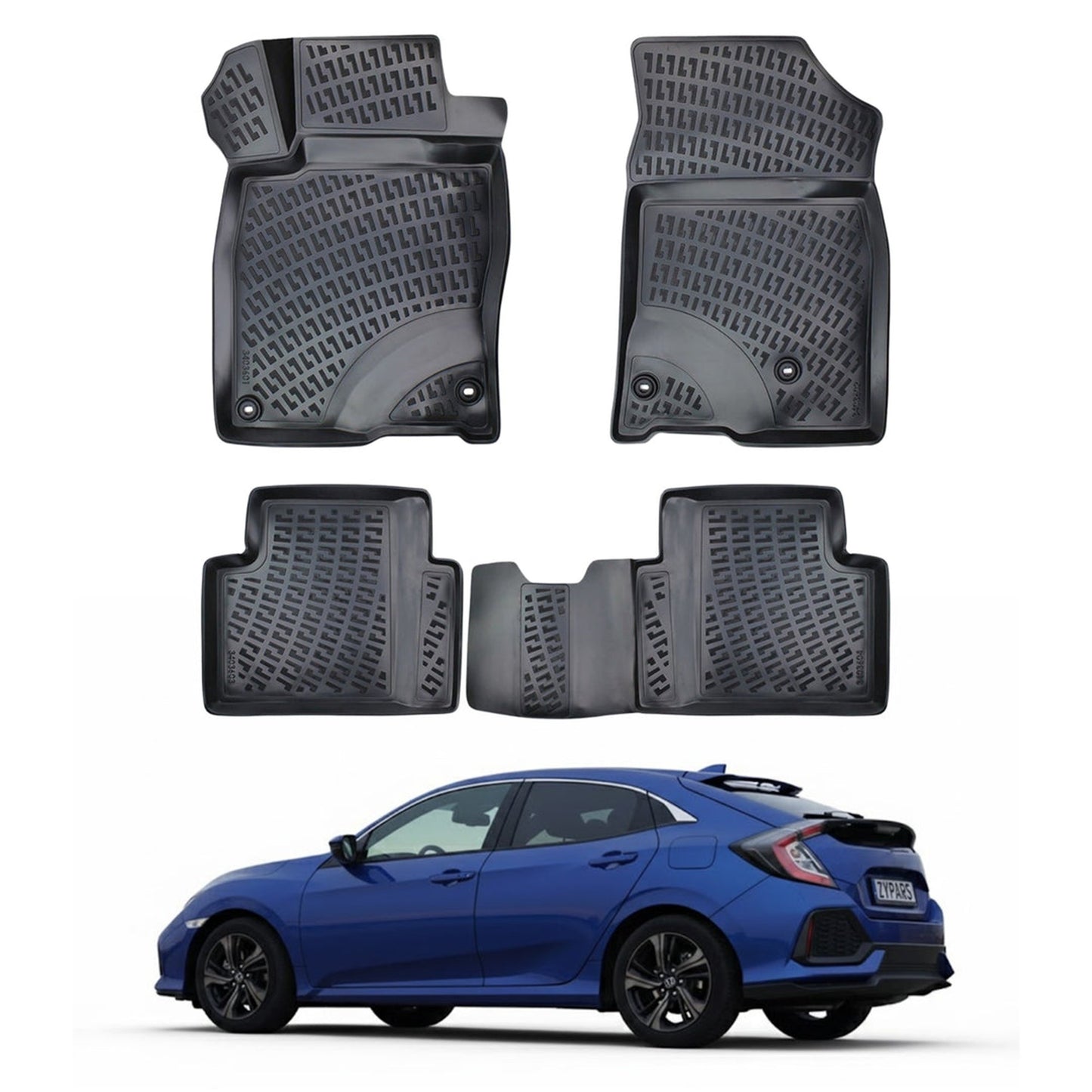 Honda Civic Floor Mats 2016-2021 - Auto Accessory