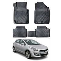 Hyundai i30 Floor Mats 2012-2016, TPE All Weather, Non Slip Car Interior Floor Liner