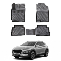 Hyundai Kona Floor Mats 2017-2023, TPE All Weather, Non Slip Car Interior Floor Liner