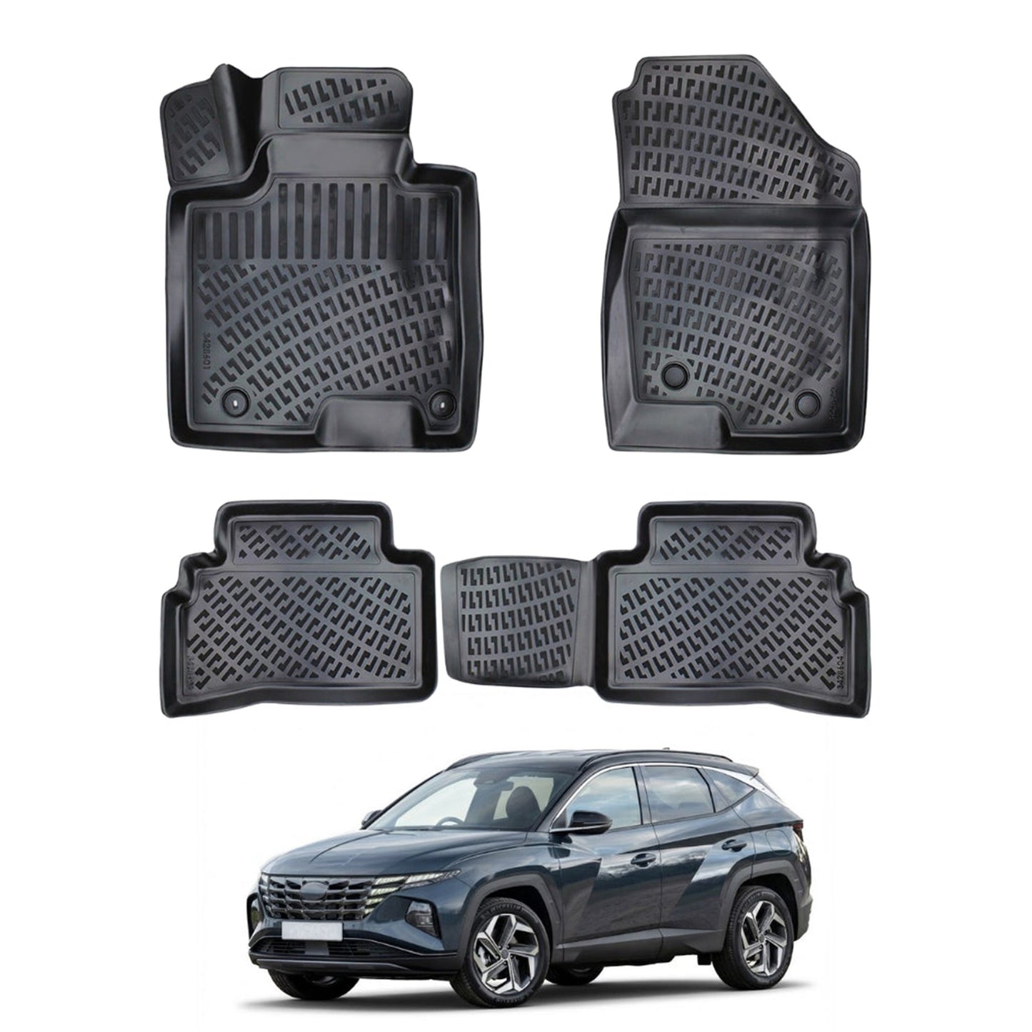 Hyundai Tucson Floor Mats 2021-2026 - Auto Accessory SKU: 0504