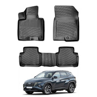 Hyundai Tucson Floor Mats 2021-2026, TPE All Weather, Non Slip Car Interior Floor Liner