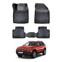 Jeep Cherokee Floor Mats 2014-2019, TPE All Weather, Non Slip Car Interior Floor Liner