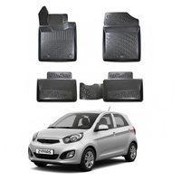 Kia Picanto Floor Mats 2003-2010, TPE All Weather, Non Slip Car Interior Floor Liner