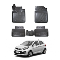 Kia Picanto Floor Mats 2011-2017, TPE All Weather, Non Slip Car Interior Floor Liner