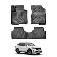 Kia Sorento Floor Mats 2021-2026, TPE All Weather, Non Slip Car Interior Floor Liner