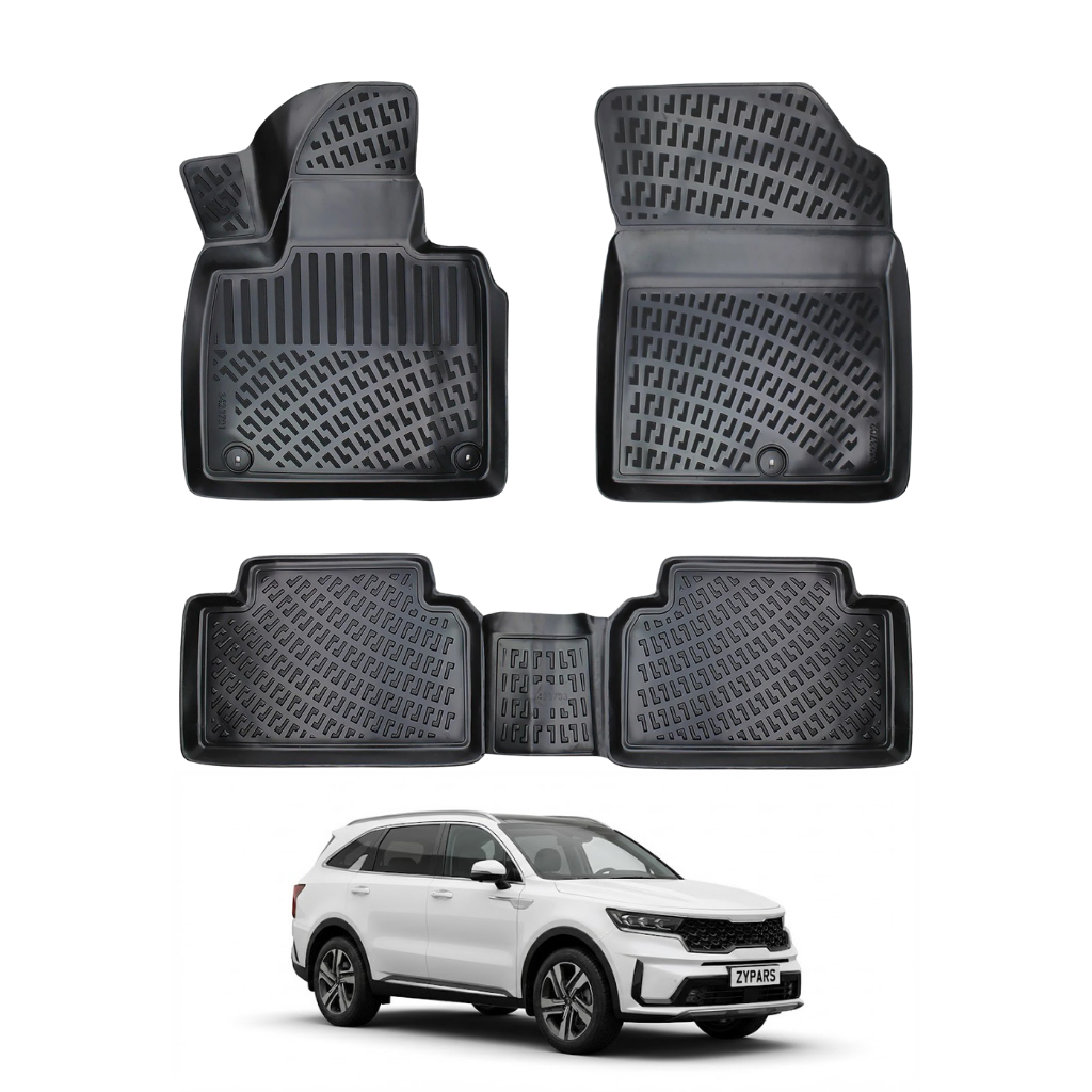 Kia Sorento Floor Mats 2021-2026 - Auto Accessory SKU: 0567