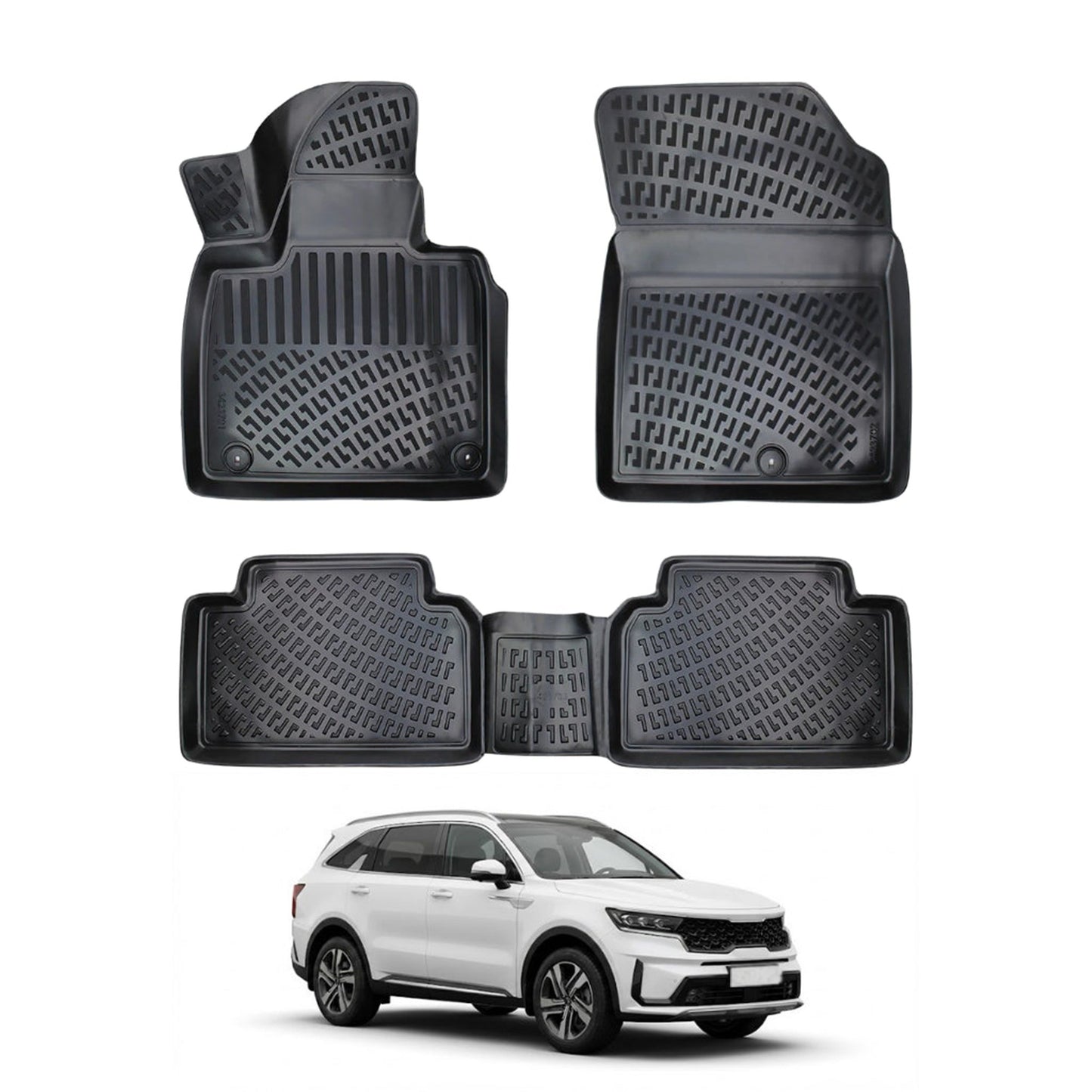 Kia Sorento Floor Mats 2021-2026 - Auto Accessory SKU: 0567
