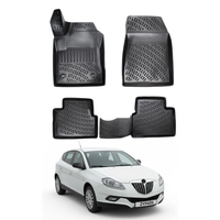 Lancia Delta Floor Mats 2008-2014, TPE All Weather, Non Slip Car Interior Floor Liner
