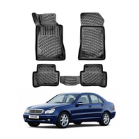 Mercedes C Class W203 Floor Mats 2000-2007, TPE All Weather, Non Slip Car Interior Floor Liner