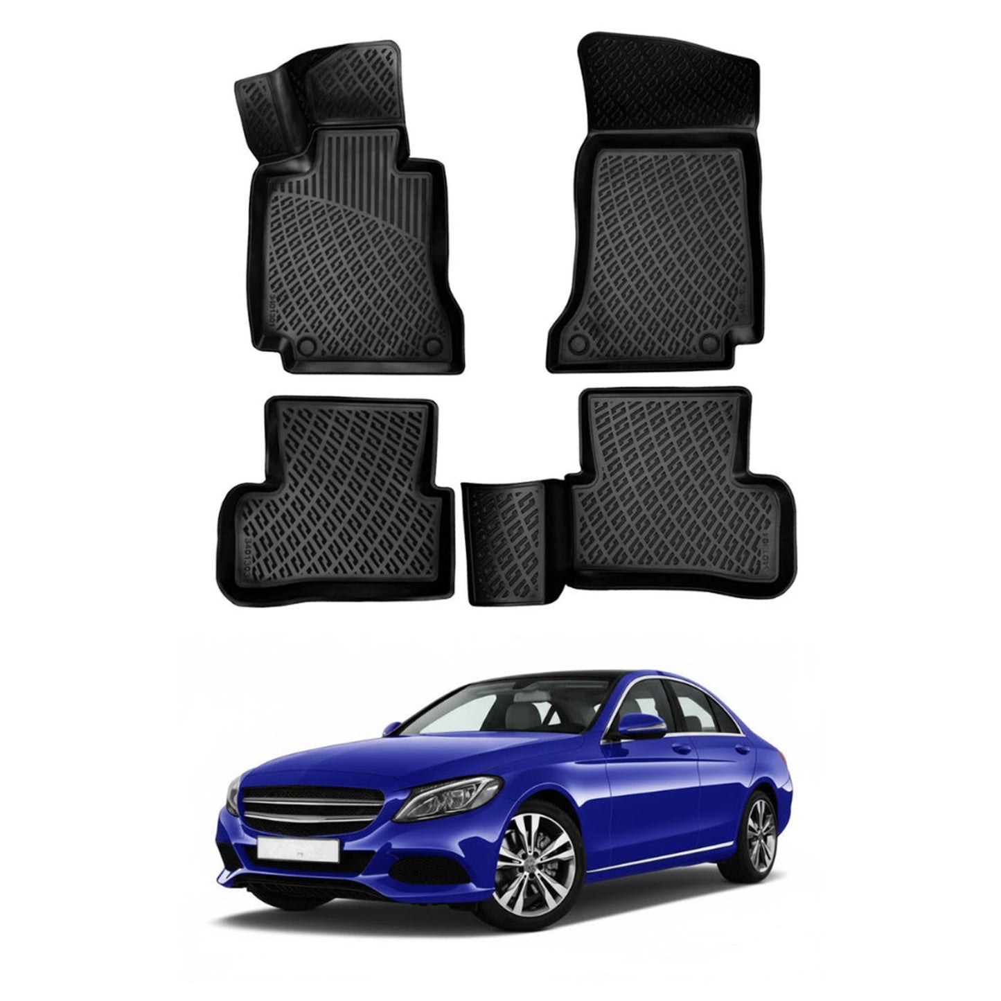 Mercedes C Class W205 Floor Mats 2014-2021 - Auto Accessory