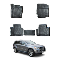 Mercedes GL Floor Mats 2007-2012, TPE All Weather, Non Slip Car Interior Floor Liner