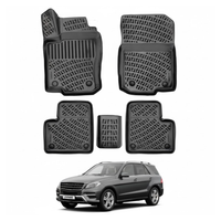 Mercedes ML Class W166 Floor Mats 2011-2015, TPE All Weather, Non Slip Car Interior Floor Liner
