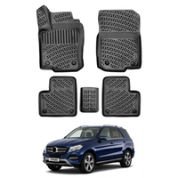 Mercedes GLE W166 Floor Mats 2015-2019, TPE All Weather, Non Slip Car Interior Floor Liner