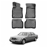 Mercedes S Class W140 Floor Mats 1991-1998, TPE All Weather, Non Slip Car Interior Floor Liner