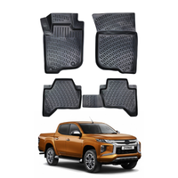 Mitsubishi L200 Blizzard/Tornado/Storm Floor Mats 2019-2023, TPE All Weather, Non Slip Car Interior Floor Liner