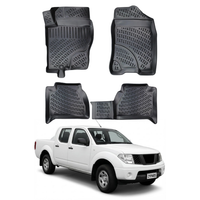 Nissan Navara Floor Mats 2005-2013, TPE All Weather, Non Slip Car Interior Floor Liner