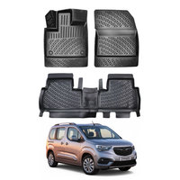 Opel Combo E Floor Mats 2019-2026, TPE All Weather, Non Slip Car Interior Floor Liner