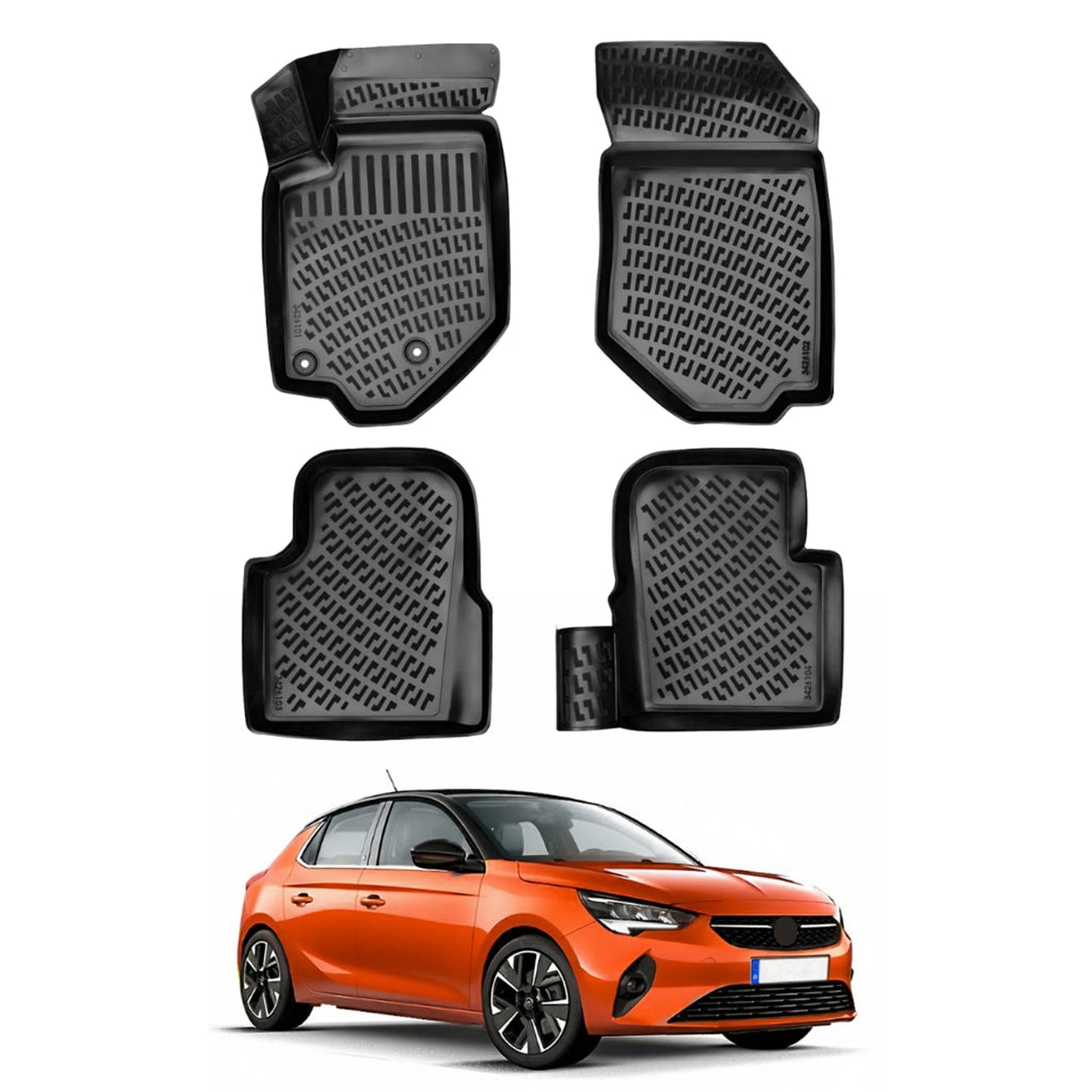 Opel Corsa F Floor Mats 2019-2026 - Auto Accessory SKU: 0801