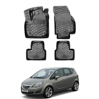Opel Meriva B Floor Mats 2010-2017, TPE All Weather, Non Slip Car Interior Floor Liner