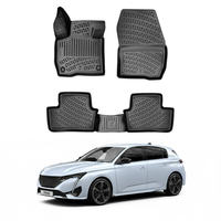 Peugeot 308 Floor Mats 2022-2026, TPE All Weather, Non Slip Car Interior Floor Liner