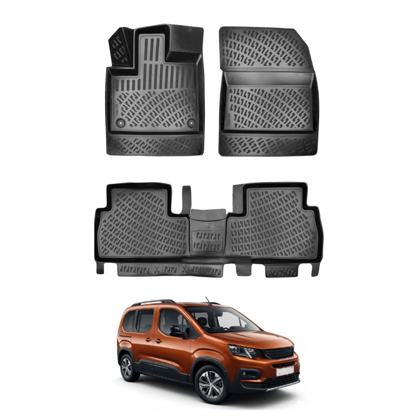 Peugeot Rifter Floor Mats 2019-2026 - Auto Accessory SKU: 0876