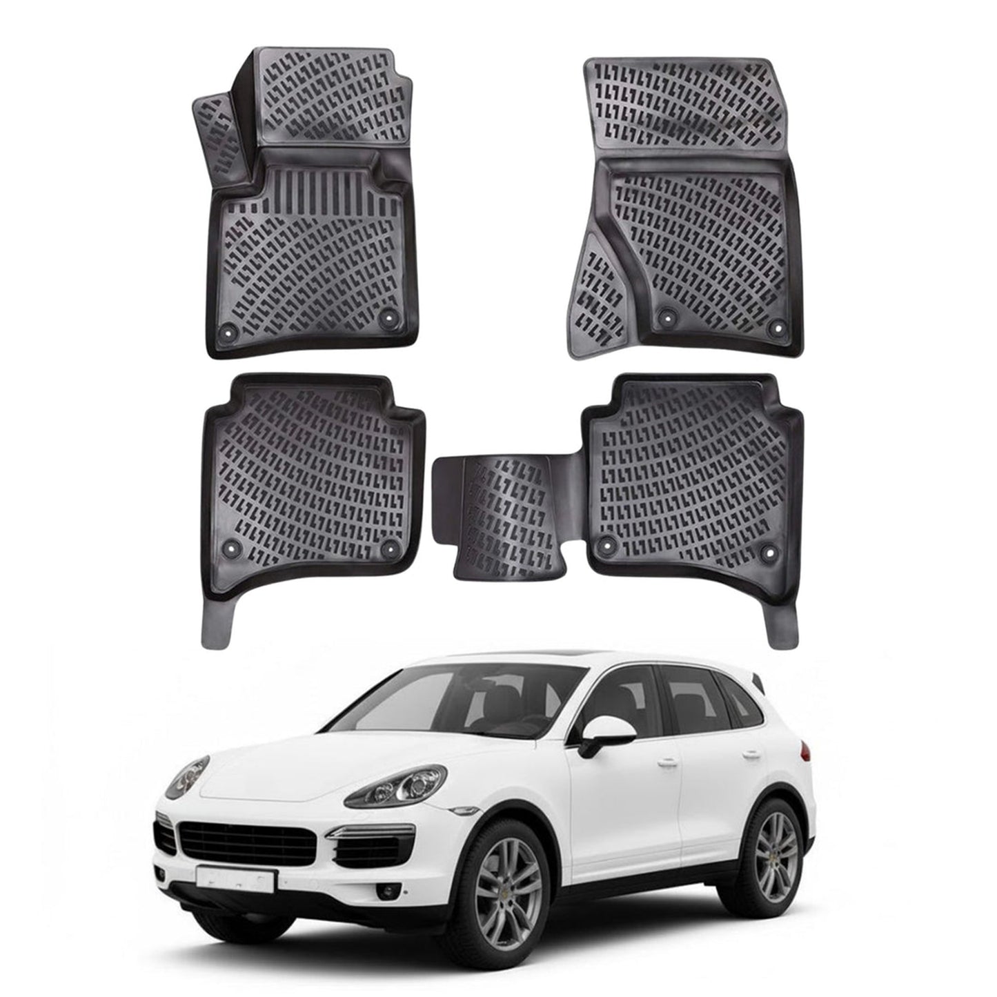 Porsche Cayenne Floor Mats 2011-2017 Dual Zone Air Conditioning - Auto Accessory SKU: 0887
