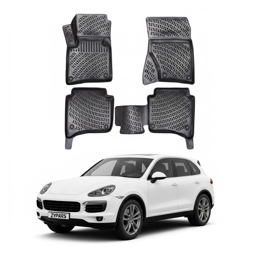 Porsche Cayenne Floor Mats 2011-2017 Four Zone Air Conditioning - Auto Accessory SKU: 0888