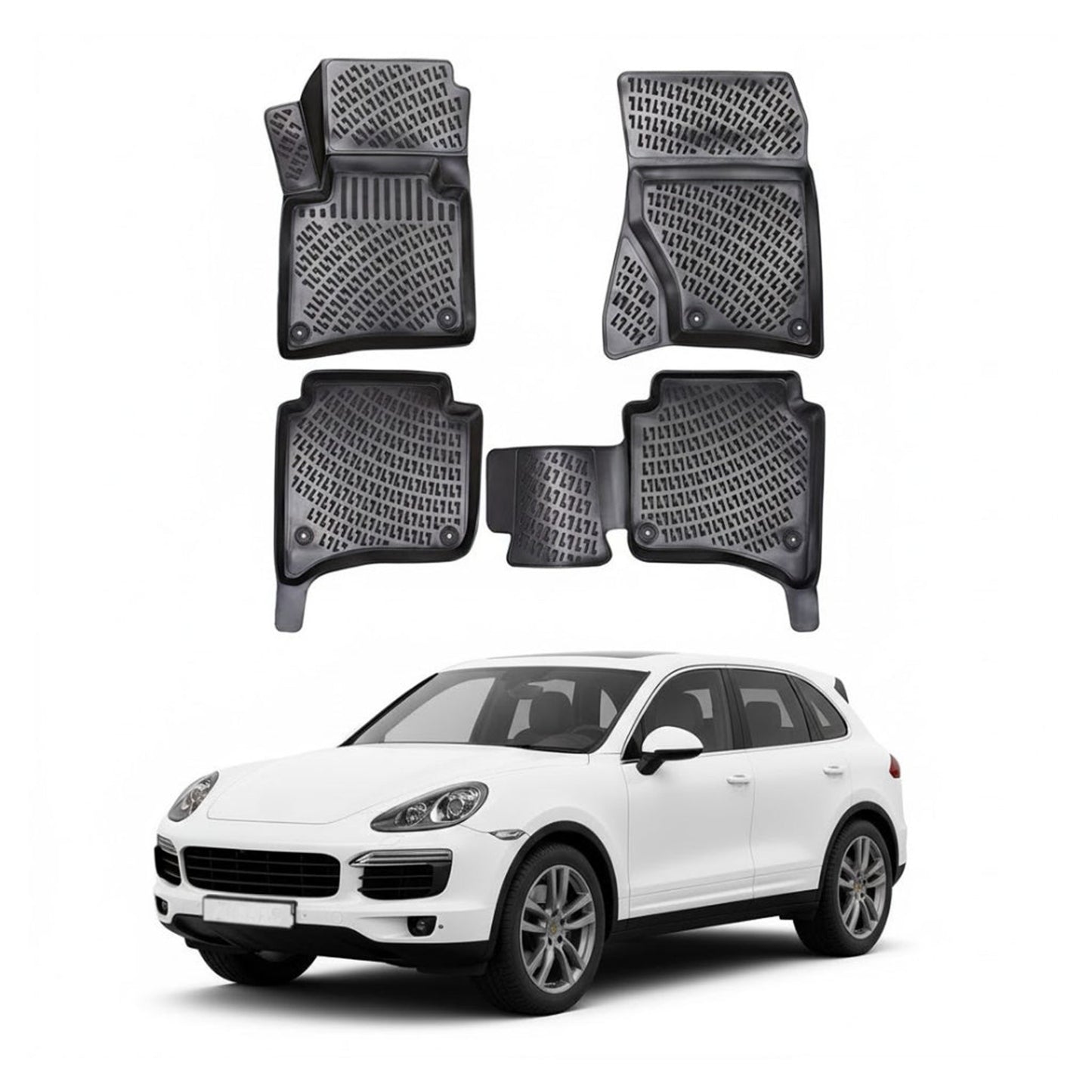 Porsche Cayenne Floor Mats 2011-2017 Four Zone Air Conditioning - Auto Accessory SKU: 0888