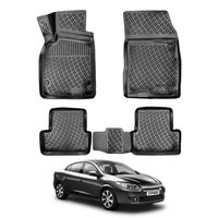 Renault Fluence Floor Mats 2009-2026, TPE All Weather, Non Slip Car Interior Floor Liner