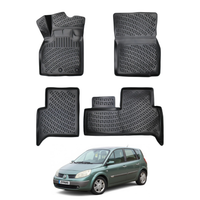 Renault Scenic Floor Mats 2003-2009, TPE All Weather, Non Slip Car Interior Floor Liner