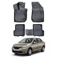 Renault Symbol Floor Mats 2013-2021, TPE All Weather, Non Slip Car Interior Floor Liner