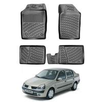 Renault Symbol Floor Mats 1999-2008, TPE All Weather, Non Slip Car Interior Floor Liner