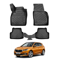 Skoda Fabia Floor Mats 2022-2026, TPE All Weather, Non Slip Car Interior Floor Liner