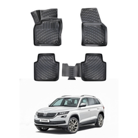 Skoda Kodiaq Floor Mats 2016-2023, TPE All Weather, Non Slip Car Interior Floor Liner