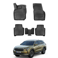 Skoda Kodiaq Floor Mats 2024-2026, TPE All Weather, Non Slip Car Interior Floor Liner