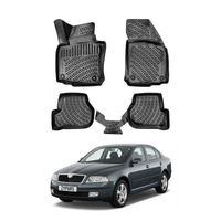 Skoda Octavia A5 Floor Mats 2004-2013, TPE All Weather, Non Slip Car Interior Floor Liner