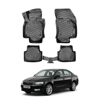 Skoda Octavia A7 Floor Mats 2013-2020, TPE All Weather, Non Slip Car Interior Floor Liner